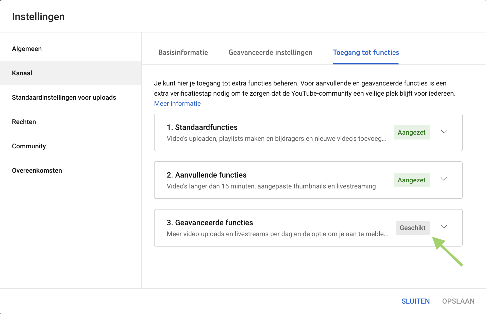 YouTube Studio Toegang tot functies .png