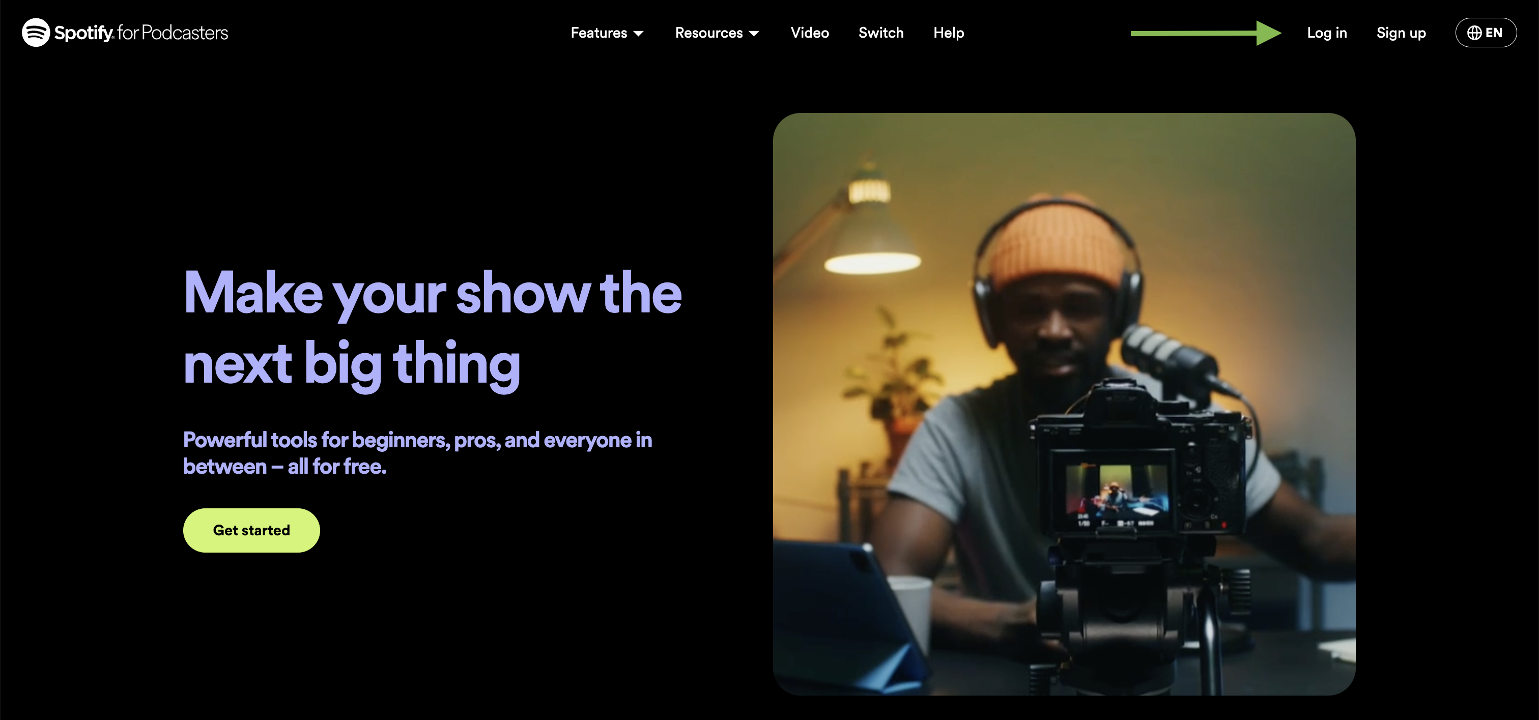 Submitting podcast Spotify - Log in or sign up .png