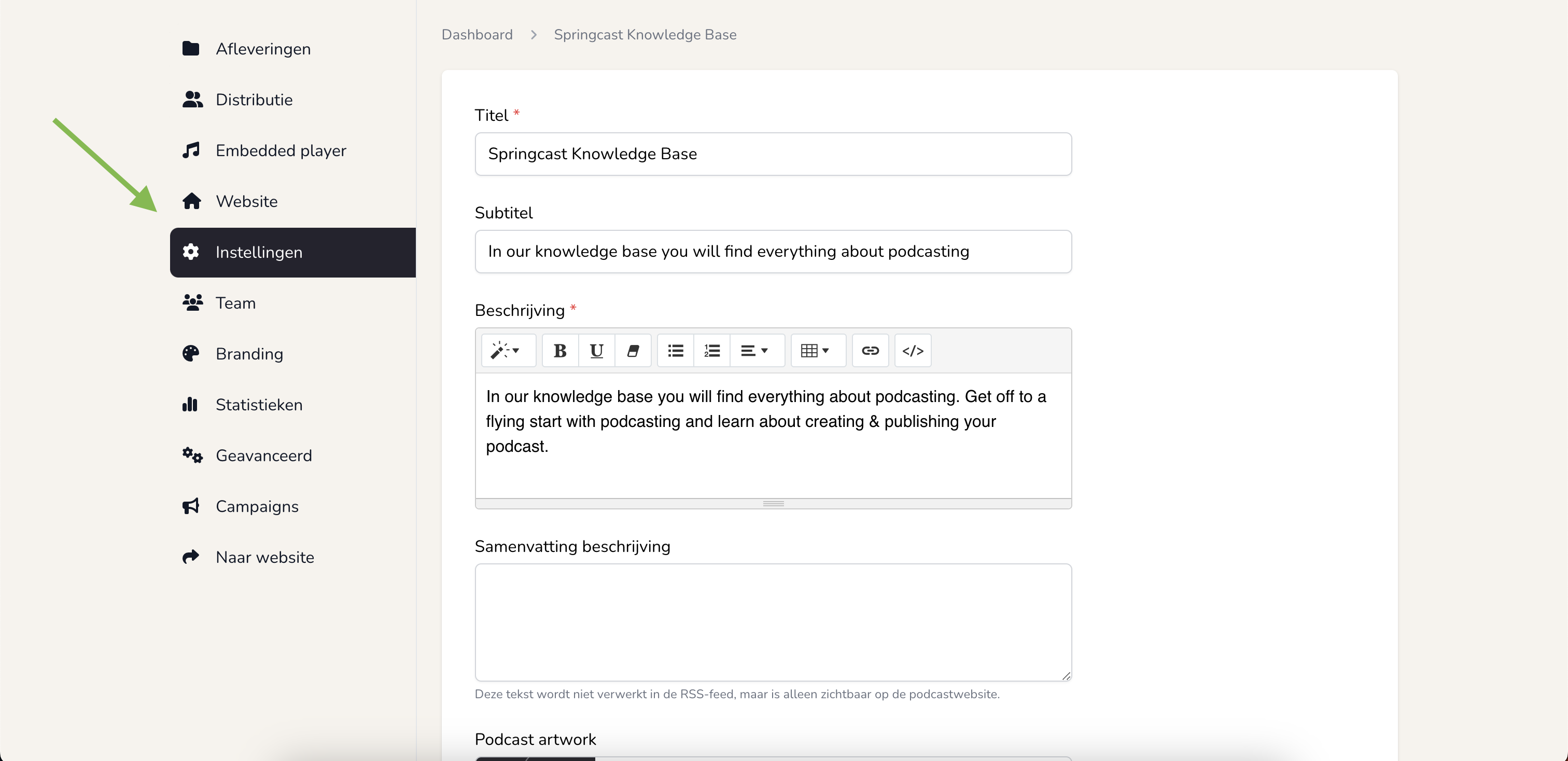 Selecteer instellingen Springcast.png